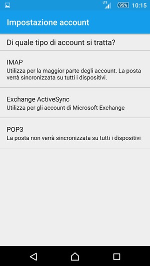 Seleziona Exchange ActiveSync
