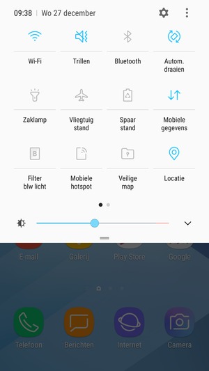 Selecteer Trillen om te veranderen naar stille modus