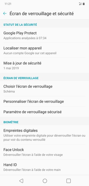 Votre téléphone est maintenant sécurisé par un écran de verrouillage