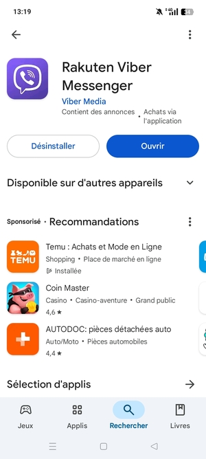 Sélectionnez Ouvrir