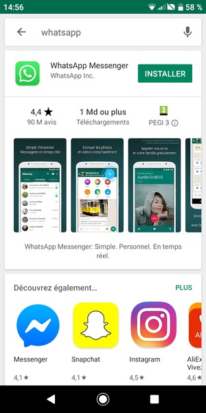 Sélectionnez l'appli
