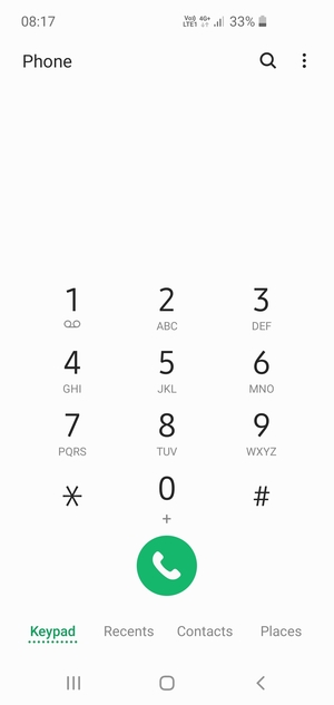 Press and hold the number 1