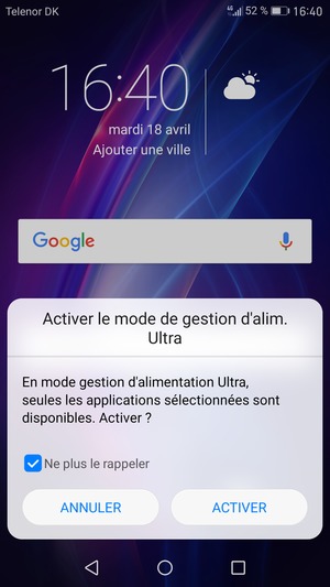 Sélectionnez ACTIVER