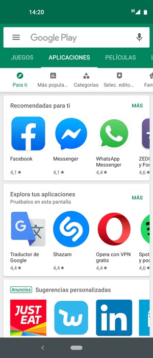 Seleccione la barra de Búsqueda