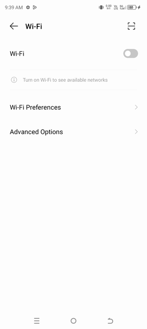 Turn on Wi-Fi