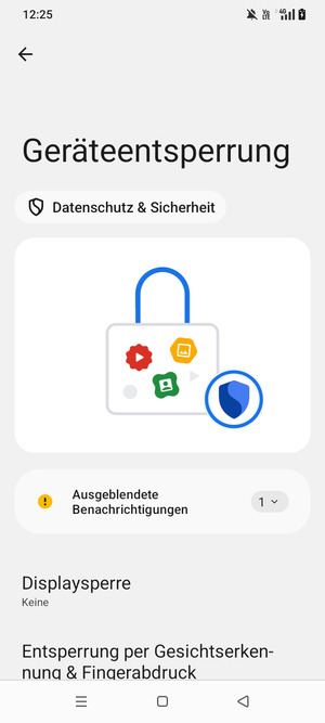 Wählen Sie Displaysperre