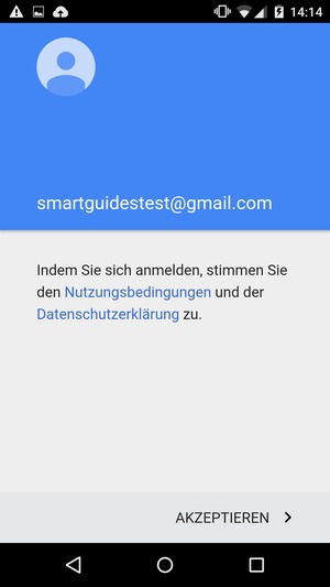 Wählen Sie AKZEPTIEREN