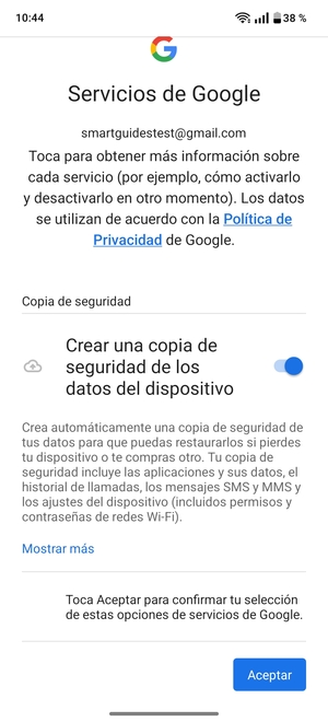 Seleccione Aceptar