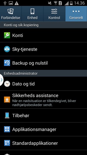 Vælg Konti