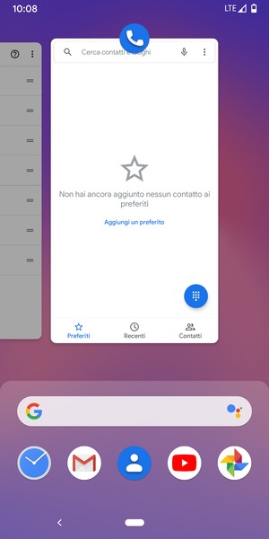 Scorri verso l'alto le app per chiuderle