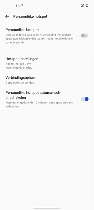 Selecteer Hotspot-instellingen