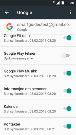 Velg menyknappen
