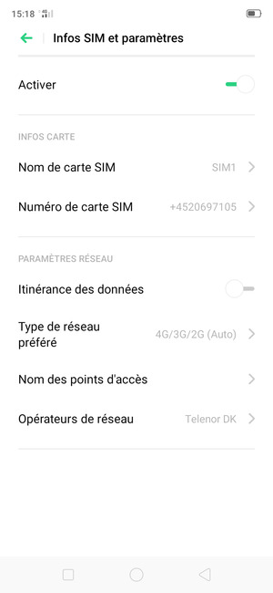 Sélectionnez Nom des points d'accès