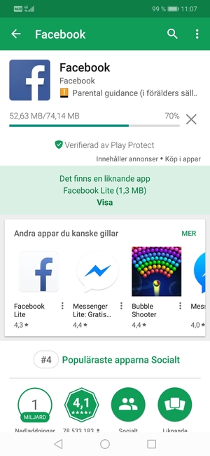Vänta på att installationsprocessen avslutas