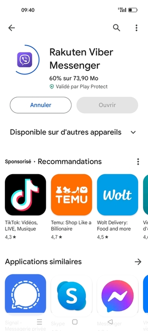 Veuillez attendre la fin de la procédure d'installation