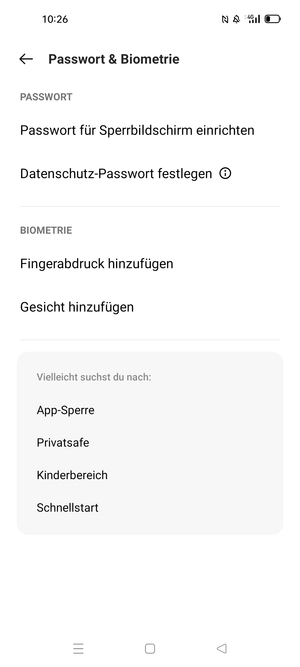 Wählen Sie Passwort für Sperribildschirm enrichten