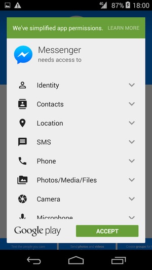 Select ACCEPT