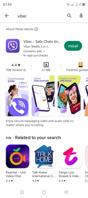 Select the app