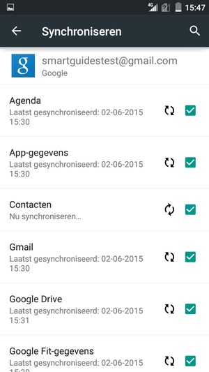 Uw gegevens worden gesynchroniseerd