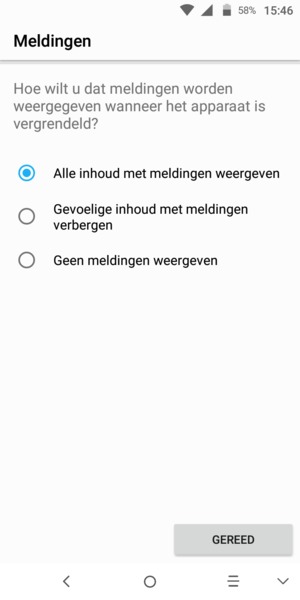 Selecteer uw voorkeursoptie en selecteer GEREED