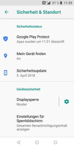 Ihr Handy ist jetzt mit einer Bildschirmsperre gesichert
