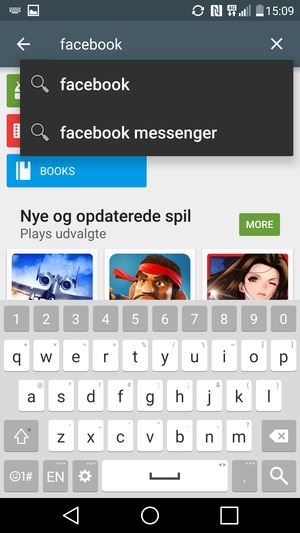 Enter the app name and select Search