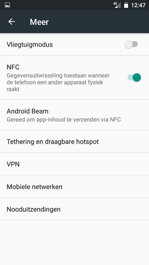 Selecteer Tethering en draagbare hotspot