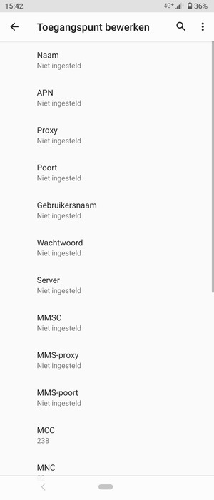Voer internetgegevens in