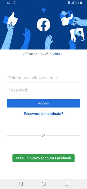 L'app è pronta per l'uso