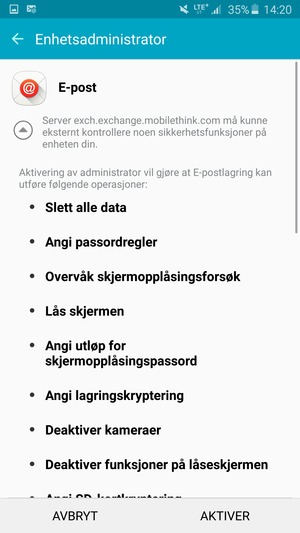 Velg AKTIVER