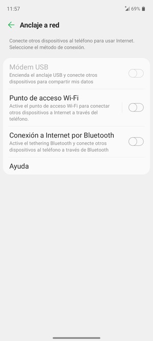 Seleccione Punto de acceso Wi-Fi