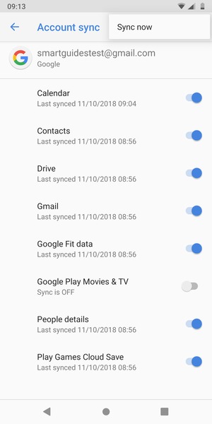 Select Sync now