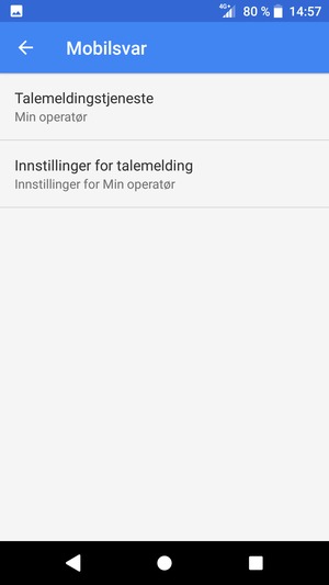 Velg Innstillinger for talemelding