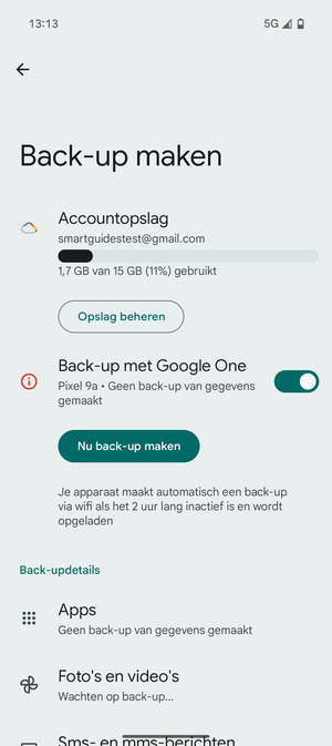 Selecteer Accountopslag