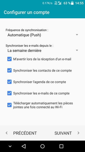 Sélectionnez SUIVANT