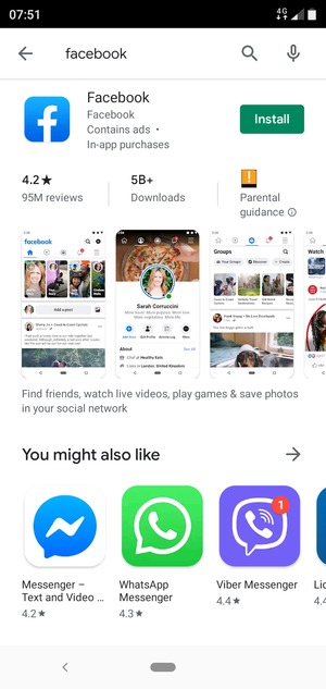 Select the app