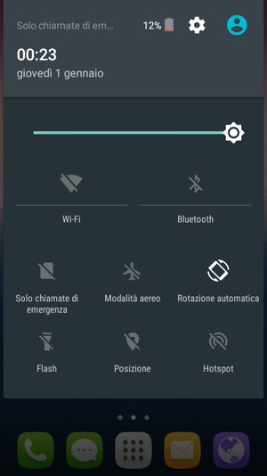 Regola la luminosità al livello desiderato
