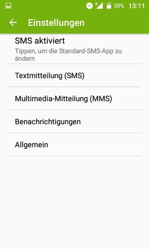 Wählen Sie Textmitteilung (SMS)