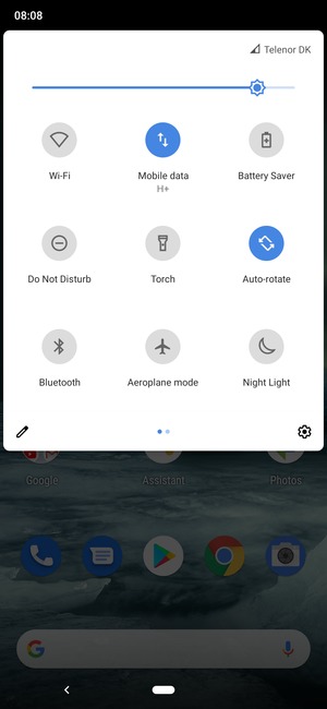 Adjust brightness to the required level