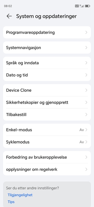 Velg Programvareoppdatering