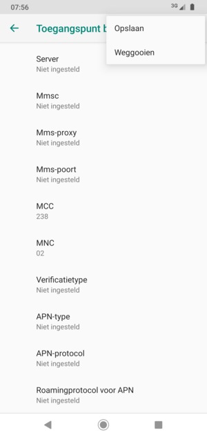 Selecteer Opslaan