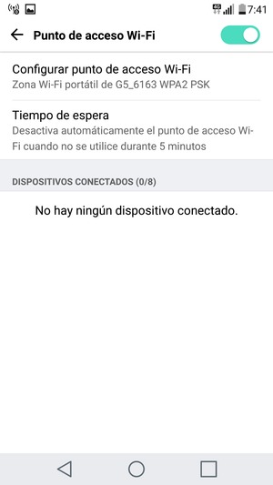 El teléfono ha sido configurado para su uso como módem