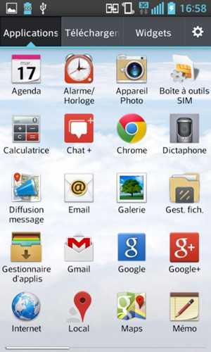 Sélectionnez Gmail