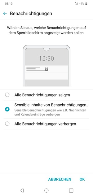 Wählen Sie die gewünschte Option und wählen Sie OK