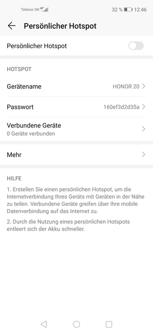 Wählen Sie Passwort
