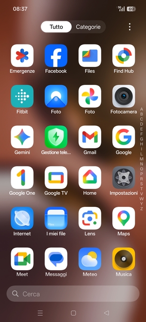 Scorri e seleziona Impostazioni