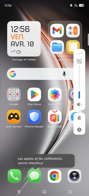 Sélectionnez Silencieux pour repasser en mode sonore