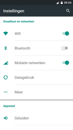Selecteer Mobiele netwerken