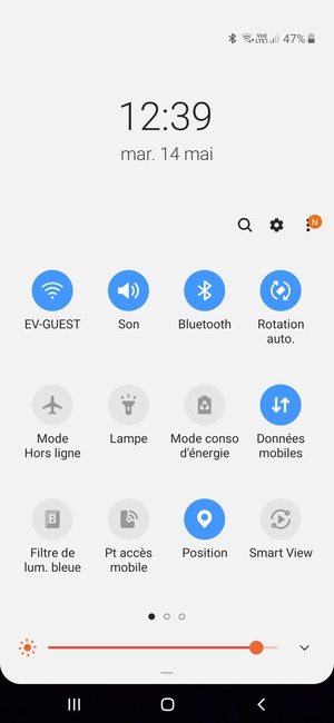 Désactiver Wi-Fi et Bluetooth