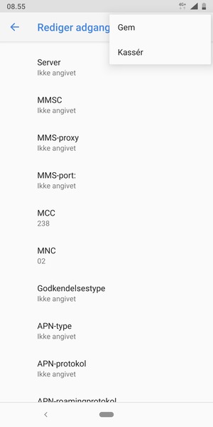 Vælg Gem